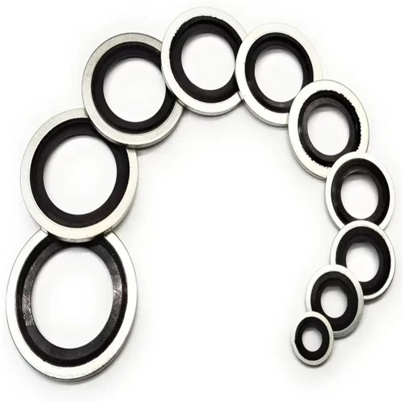 Cxiang M27 Zinc Plated Bonded Seal Flat Washers Hydraulic Oil Petrol Resistant Gaskets 10pcs - Image 5